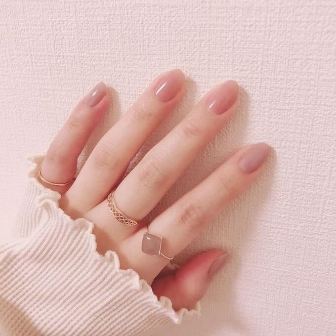 Star Nails Nude Nails